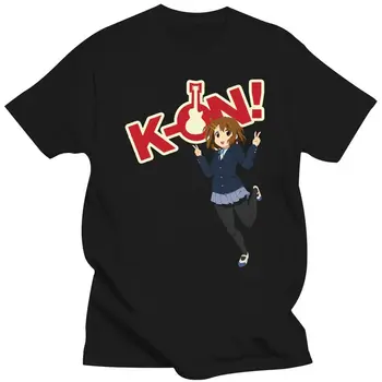 Yeni Vintage K - on Yui Hirasawa erkek t-shirtleri Crewneck Saf Pamuk T Shirt Japonya Müzik Anime Kısa Kollu Tees Yetişkin Tops