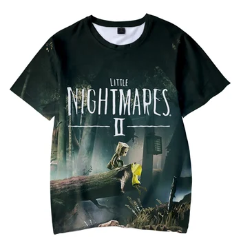 Küçük Nightmares 3D Baskı O-Boyun T-shirt Erkek / kız Yaz Moda Kısa Kollu T Gömlek Harajuku Küçük Nightmares Tee Tops