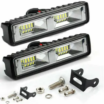 1 ADET 48w DRL LED Spot Sel Çalışma Işığı Çalışma Işığı 9-32V 12 Volt Led çalışma lambaları off road aracı SUV Araba Kamyon Siyah Kabuk