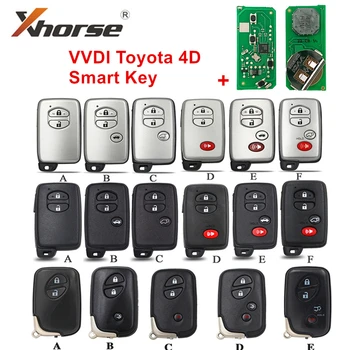 Xhorse VVDI Evrensel Akıllı Uzaktan Araba Anahtarı Anahtarsız Toyota 4D PCB Desteği 312/314/434Mhz 0140/3370/5290 / A433 Araba Modelleri