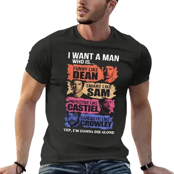 Supernatural Adam Dean Sam Castiel Crowley Boy T Shirt Erkek Giysileri Kısa Kollu Streetwear Artı Boyutu Üst Tee