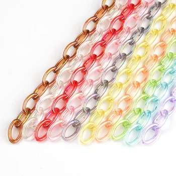 5 ADET AB Renkler Takı Yapımı Aksesuarları İçin El Yapımı Kolye Bilezik Halat Plastik Zincir İzole Renkler Takı Bulguları