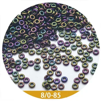 Japonya İthal TOHO Renkli Cam Boncuk El Yapımı DIY Malzeme 8/0 Yuvarlak Boncuk 3mm Metal Serisi 5g dağınık boncuklar İğne İşi için