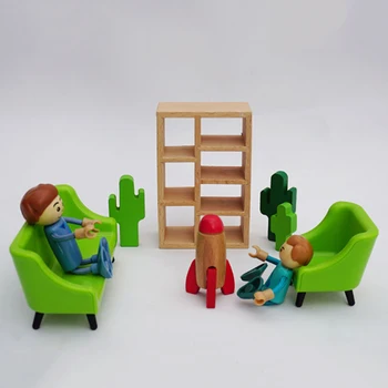 Minyatür Dollhouse Mobilya Aksesuarları Simülasyon Çocuk Evi Oyun Oyuncaklar INS Tarzı Oturma Odası yatak odası dolabı Kanepe Bitki Modeli