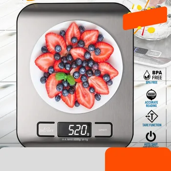 Dijital Çok Fonksiyonlu Gıda Mutfak Terazisi 11lb/ 22lb 5 kg / 10 kg paslanmaz çelik platform lcd ekran Gram Ons Pişirme Pişirme