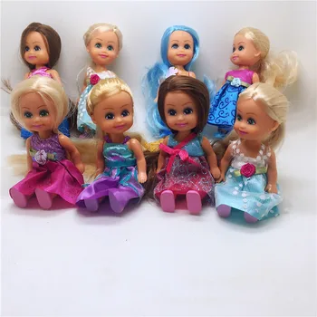 3 adet/grup 11 cm Popüler Moda Plastik Bebekler Oyuncaklar Kız için Güzel Sevimli Oyuncak Doğum Günü Hediyesi 082401