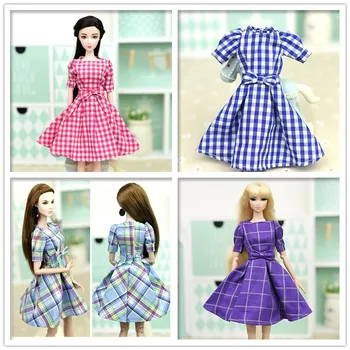 4 Renkler Benzersiz El Yapımı Izgara Bale Prenses Elbise Giyim Kıyafet Aksesuarları Bebek Oyuncak 1/6 Barbie Xinyi oyuncak bebekler Kızlar için