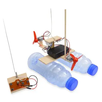 Ahşap Rc Tekne Çocuklar Enerji İletim Fiziksel Oyuncak DIY Bilim Projesi Tekne Modeli Gençler Çocuk Sınıf Malzemeleri