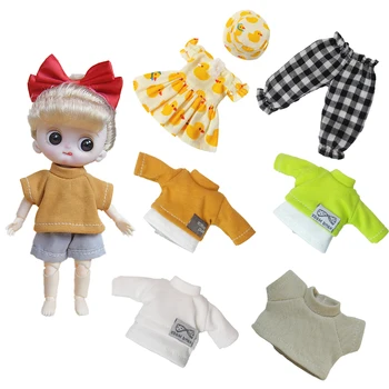 ob11 Giysileri Bebekler için 16 cm YMY GSC Vücut Molly Nendoroid oyuncak bebek giysileri için 11cm BJD 1/12 Elbise Gömlek Pijama Göz Maskesi