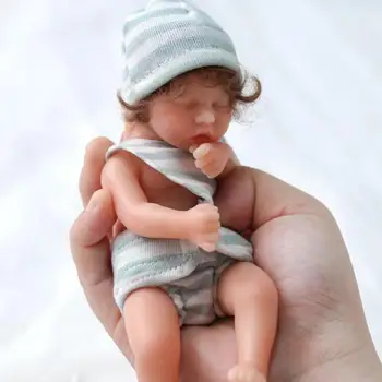6 İnç 15cm Bebes Silikon Tam Vücut Anti Oyuncak Çocuk Mini yeniden Doğmuş yeniden Doğmuş Bebek-Stres Surprice yeniden Doğmuş Bir Lifelik Uyuyan İkiz 