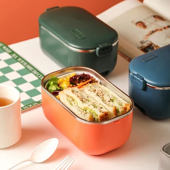 1L elektrikli yemek kabı taşınabilir pirinç ocak öğle yemeği ısıtma kutusu sabit sıcaklık ısıtma Bento kutusu gıda ısıtıcısı 110 V / 220 V
