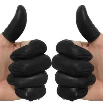 adet Tek Kullanımlık Parmak koruyucu eldiven Kauçuk kaymaz Parmak Kapak Karyolası Siyah Dayanıklı Alet İşyeri Güvenliği Malzemeleri FC