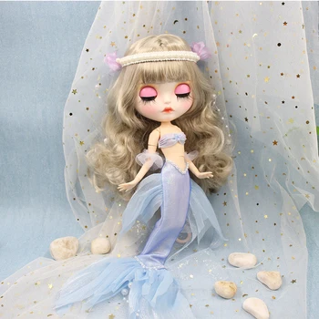 BUZLU DBS Blyth Doll 1/6 bjd Mermaid Seti Peri Seti Cheongsam Elbise Bebek Oyuncak
