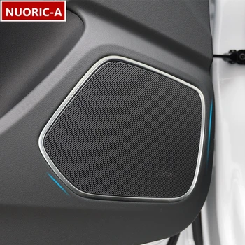 Paslanmaz Çelik Araba Kapı Ses Hoparlör Çerçevesi Dekorasyon Kapak Trim İçin Audi Q3 2012-2016 tasarım İç Aksesuarları