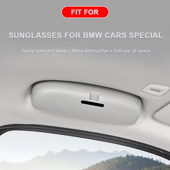 KIQI Araba Güneş Gözlüğü Tutucu güneş gözlüğü Kutusu Gözlük Durumda BMW X1 X3 F25 X5 G05 F48 F10 F11 F20 F30 F35 I3 Aksesuarları