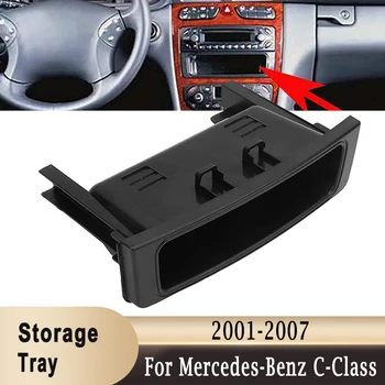 Mercedes-Benz C Sınıfı için W203 2001-2007 Merkezi Konsol Radyo Depolama Tepsisi ABS şeffaf plastik saklama kabı Organizatör 20368302917C45