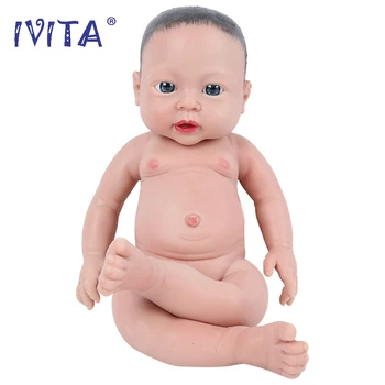 IVITA WG1503H 41cm 2000g 100 % Tam Vücut Silikon Bebek Bebek Boyalı Saç Gerçekçi Yeniden Doğmuş Bebek Bebek Çocuklar İçin Noel Oyuncaklar