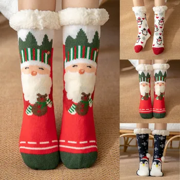 Ev Terlik Kadın Kış Kat Ayakkabı Noel Baba Geyik Kapalı Çorap Ayakkabı Sıcak Kürk Slaytlar Bayanlar Peluş Terlik Pantoffels Dames