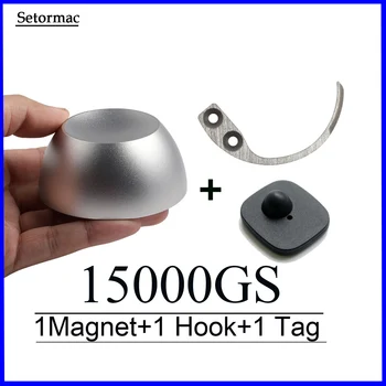 Golf Manyetik Detacher 15000GS Evrensel Etiket Sökücü Mıknatıs+1 Anahtar Detacher Kanca Etiketi+1 Alarm RF8.2Mhz Sistemi EAS