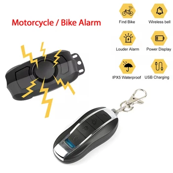 USB Şarj Bisiklet Alarm Güvenlik Ev Sistemi Scooter Alarm Motosiklet İçin Büyük Anti-Hırsızlık Bisiklet Güvenlik Kablosuz Alarm Yeni