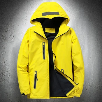 2021Men Sonbahar İnce Açık Ceket Su Geçirmez Ceket Dış Giyim Rüzgarlık Yansıtıcı Makale Ceketler Erkekler İçin Yağmur