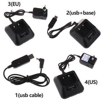 Araba pil şarj cihazı İçin UV-5R / 5RE DM - 5R AB/ABD / USB Walkie telsiz
