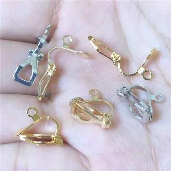 JunKang 20 adet olmayan deldi metal kulak klipsi DIY küpe takı yapımı için el yapımı aksesuarlar toptan