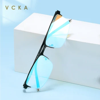VCKA yarım çerçeve çift taraflı kaplama renk kör gözlük şeffaf trafik ışığı testi renk kör renk zayıf gözlük erkekler için