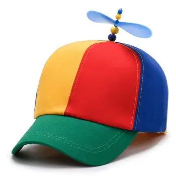 Yetişkin Komik Helikopter Pervane Gökkuşağı Macera Baba şapka beyzbol şapkası güneşlikli kep Snapback şapka