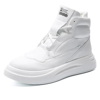 Vintage Moda Beyaz Sneakers Kanye Hip Hop Yüksek Top Tıknaz Ayakkabı Erkekler Kalın Alt spor ayakkabı Tenis Masculino Adulto