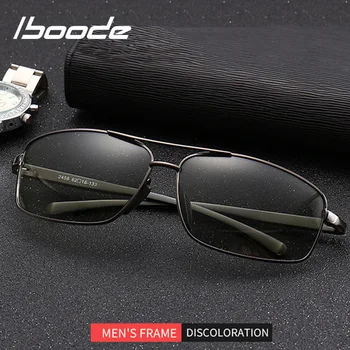 ıboode Sürüş Güneş Gözlüğü Erkekler Polarize UV400 Yüksek Kaliteli Tonları Fotokromik güneş gözlüğü Gündüz Gece Görüş Sürüş Gözlük