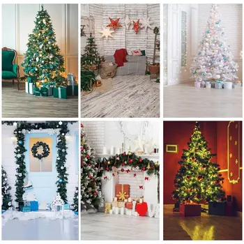 Noel Tema Fotoğraf Arka Plan Kardan Adam Noel ağacı Çocuk Portre Fotoğraf Stüdyosu İçin Arka Planında Sahne 21923 JC-02