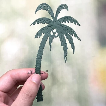 Tropikal hindistan cevizi ağacı dekorasyon DIY Zanaat Metal Kesme Die Karalama Defteri Kabartmalı Kağıt Kartı Albümü Zanaat Şablon şablon Kalıpları