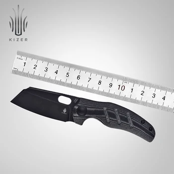 Kizer hayatta kalma bıçağı C01C Mini V3488C5 Yüksek Kaliteli Taktik Bıçak 2021 Yeni Siyah 154CM Taş Yıkama Bıçak ve Micarta Kolu