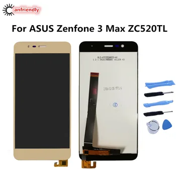 ASUS Zenfone 3 Max için ZC520TL X008D lcd ekran+Dokunmatik panel ekran digitizer çerçeve Meclisi ıle Yedek zenfone3 max 5.2