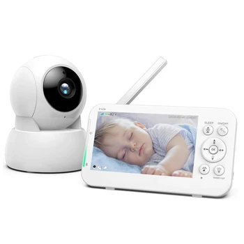 Yeni 5.0 İnç bebek izleme monitörü Kamera ile Kablosuz Video Dadı 720P HD Güvenlik Gece Görüş Sıcaklık Uyku Uzaktan 2 Yönlü Ses