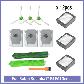 Toz Torbaları IRobot Roomba I7 E5 E6 I Serisi robotlu süpürge Rulo Fırçası Hepa Filtre Yan Fırça Değiştirme Aksesuarları Kiti