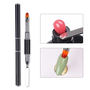 1 Adet Tırnak Sanat Fırçaları Manikür UV Jel Fırça Kalem Uzantıları Akrilik Tırnak Sanat Boyama Çizim Oyma Kalem Fototerapi Fırça