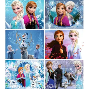 Disney diy Elmas Boyama Karikatür Çapraz Dikiş Tam Yuvarlak Elmas Nakış buz Kardeş Elsa & Anna Elmas Mozaik Dekor Hediye