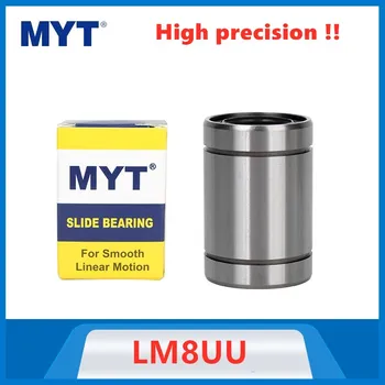 10-100 adet MYT hassas LM8UU 8x15x24mm Lineer rulman topu burç 8mm Lineer ray çubuk mili CNC parçaları 3D yazıcı LM8 UU
