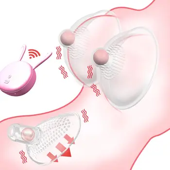 10 Hız Meme Enayi Vibratör Meme Stimülasyon Elektrikli göğüs pompası Nipplees Oyuncak Nipeller Ve Klitoris Seks Oyuncakları Kadınlar için