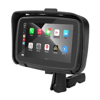 5 İnç Akıllı Dokunmatik motosiklet GPS Navigasyon Sistemi Su Geçirmez 12V Moto Navigator Geri Klip Desteği CarPlay Android Otomatik