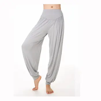 Kadın Yoga Pantolon 2022 Moda Yaz Yüksek Bel Elastik Sweatpants Ev fitness giysileri Gevşek Geniş Bacak Dans Bloomers Pantolon