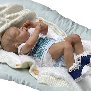 Gerçekçi Reborn Bebekler Sevimli Bebe Yenidoğan Bebek Kapalı Gözler Vinil Oyuncak Çocuk Hediyeler İçin Bonecos Renascidos Realistas Fofos