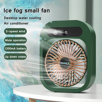 2000mAh Elektrikli masaüstü vantilatör Sis Soğutma Fanı Nemlendirme Nano Sis Su Sprey USB Şarj Soğutma Makinesi 3 Dişli Ayarlamak