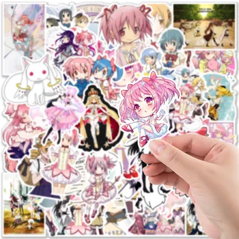 10/50 Adet Karikatür Anime Büyülü Kız Madoka Sticker Kaykay Sticker Bagaj Kask Çocuk Sihirli Kız Dekorasyon Toptan