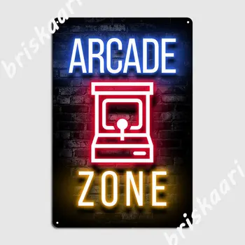 Arcade Oyun Bölgesi Neon Metal Tabela Sinema Mutfak mutfak plakaları Özelleştirmek tabela Posteri