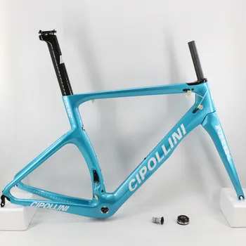 Yeni mavi 700C Yarış Yol bisikleti 3 K tam karbon fiber bisiklet şasisi karbon çatal + seatpost + kelepçe + kulaklık hafif Ücretsiz kargo
