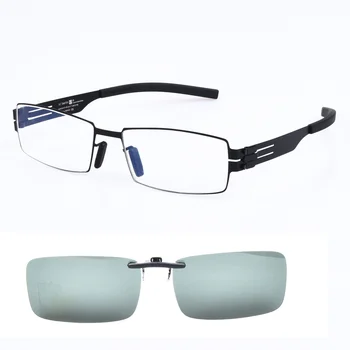 Hafif Vidasız Reçete Gözlük erkek Optik Gözlük Çerçevesi Kadın Polarize Güneş Gözlüğü Klip Oculos De Gri