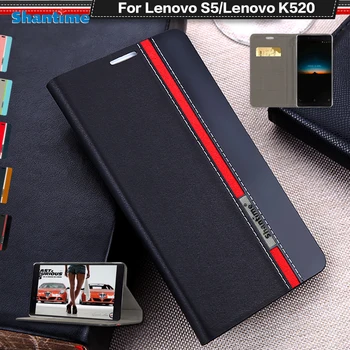 Kitap Çantası Lenovo S5 İş Çantası pu deri cüzdan Kılıf İçin Lenovo K520 Yumuşak Silikon arka kapak